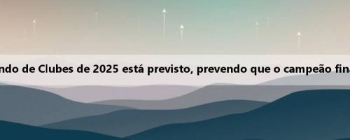 O caminho para o campeão da Copa do Mundo de Clubes de 2025 está previsto, prevendo que o campeão final vencerá o cartão de velocidade do trovão!