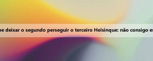 O técnico do Jarrow fala sobre a equipe deixar o segundo perseguir o terceiro Helsinque: não consigo escrever um roteiro melhor do que este